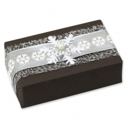 Sheep milk soap 150g "present", Christmas rose silver 