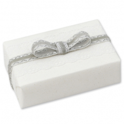 Schafmilchseife eckig 150g "Geschenkpäckchen", Schneerose 