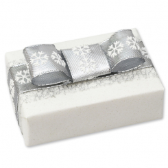 Schafmilchseife eckig 150g "Geschenkpäckchen", Schneerose 