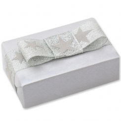 Sheep milk soap 150g "present", Christmas rose silver 