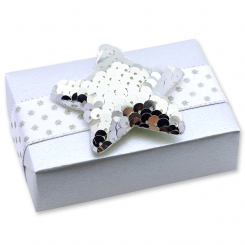 Sheep milk soap 150g "present", Christmas rose silver 