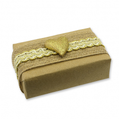 Schafmilchseife eckig 150g"Geschenkpäckchen", Zirbe 