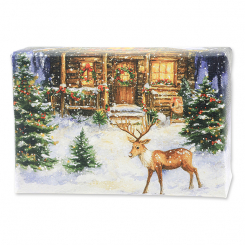 Schafmilchseife eckig 150g Eisenkraut "Weihnachtszauber-Motiv 11" 