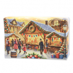 Sheep milk soap 150g Tangerine-cinnamon "Christmas magic motif 16" 