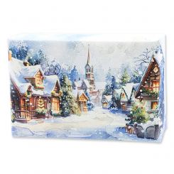 Schafmilchseife eckig 150g Zirbe "Weihnachtszauber-Motiv 3" 