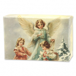 Sheep milk soap 150g Christmas rose white "Christmas magic motif 7" 