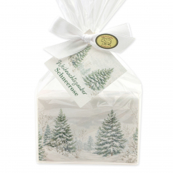 Sheep milk soap 150g Christmas rose white "Christmas magic motif 8" 