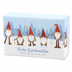 Sheep milk soap 150g  "Colorful Holidays motif 3", Christmas rose 