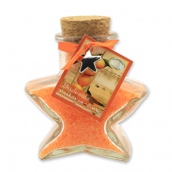 Badesalz 160g im Sternglas, Mandarine-Zimt 