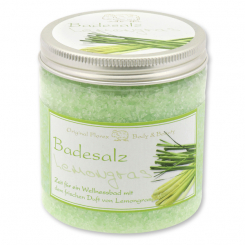 Bath salt 300g in a container modern, lemongras 