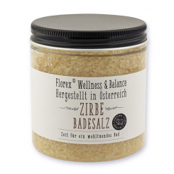 Bath salt 300g with label "Love for tradition", Swiss pine 