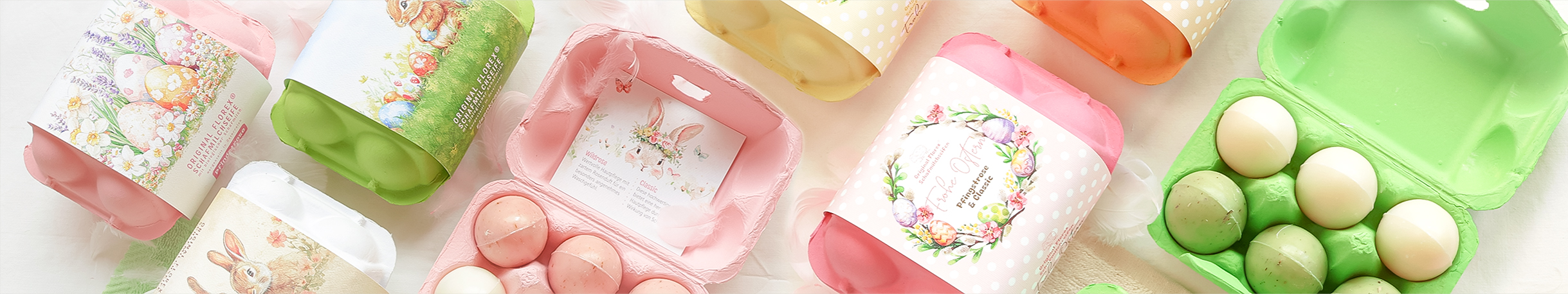Schafmilchseife Ostereier 61g im Eierkarton